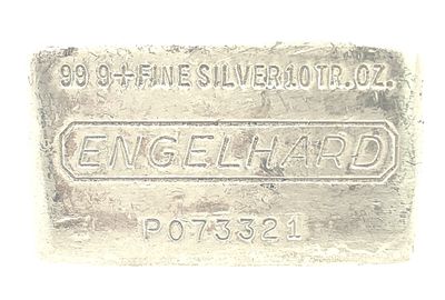 10oz Engelhard Silver Bar (Vintage Poured)