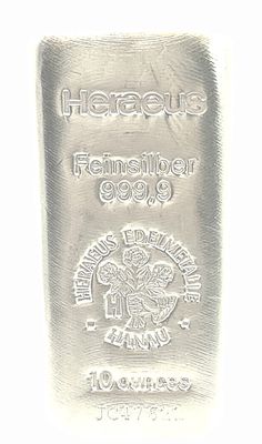 10oz Heraeus Silver Bar