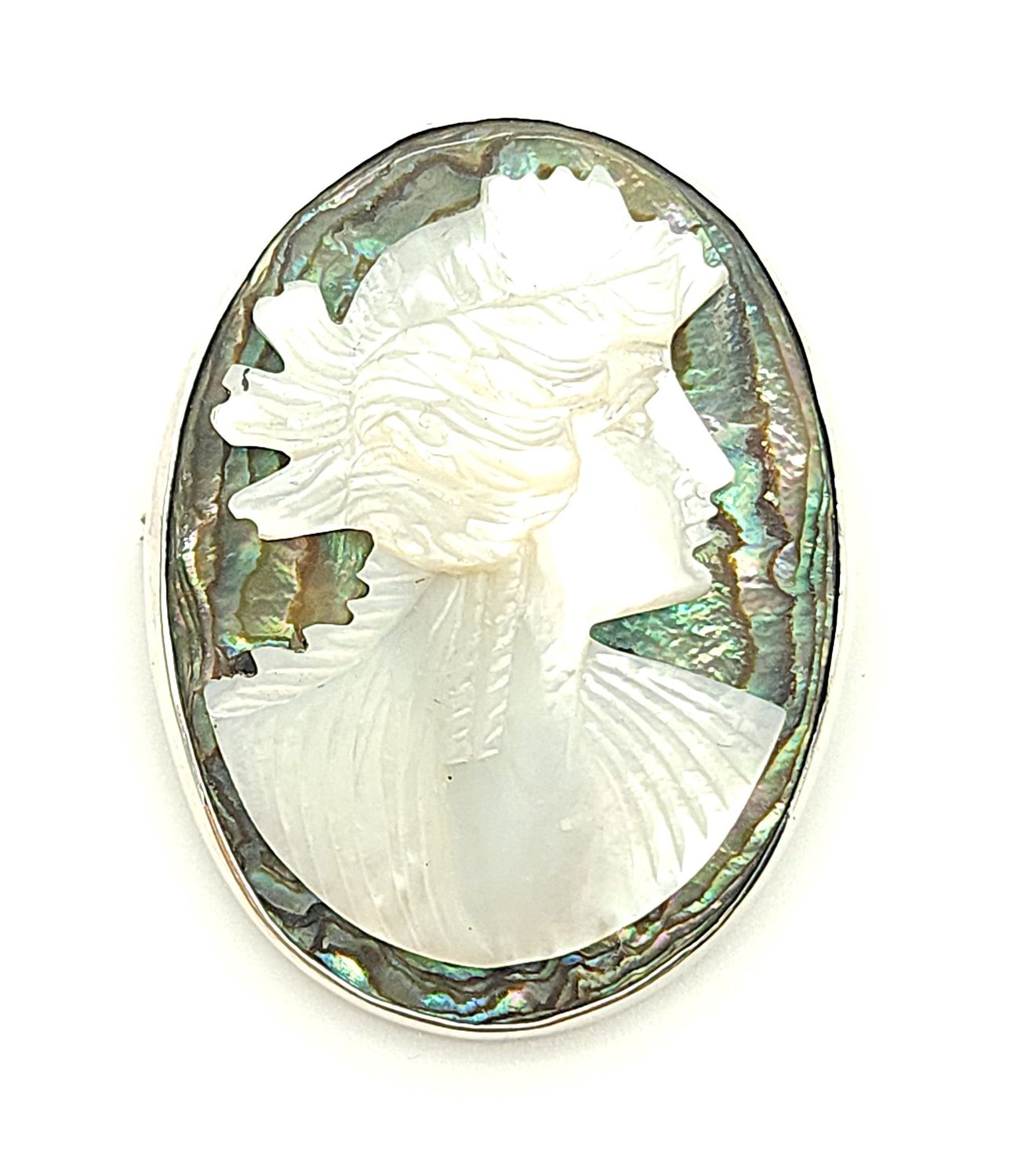 Sterling Silver Cameo Pin