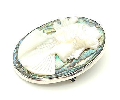 Sterling Silver Cameo Pin