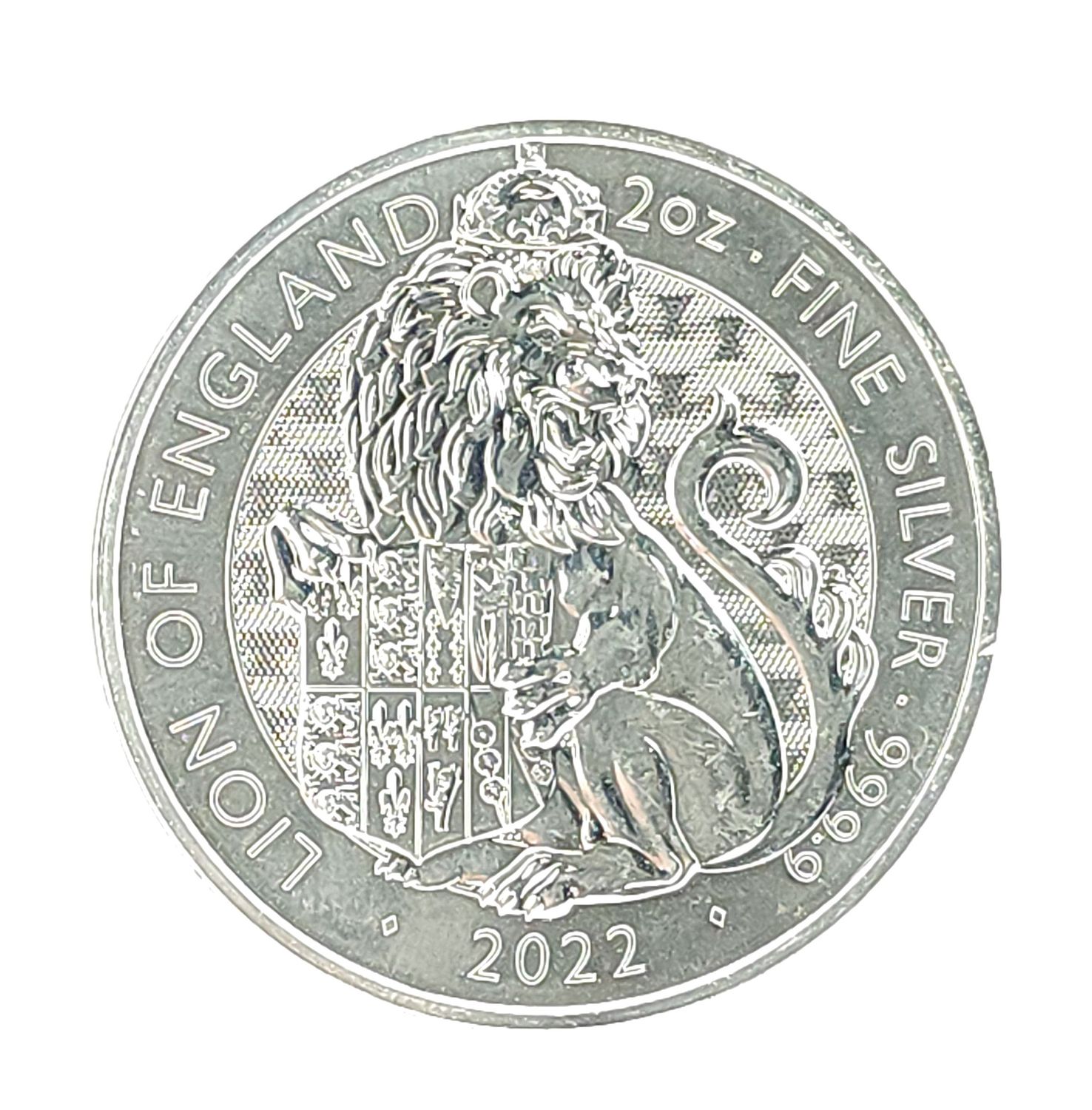 2022 Lion of England/Elizabeth 2oz Silver Round