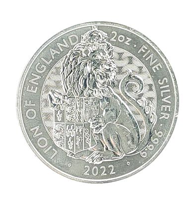 2022 Lion of England/Elizabeth 2oz Silver Round