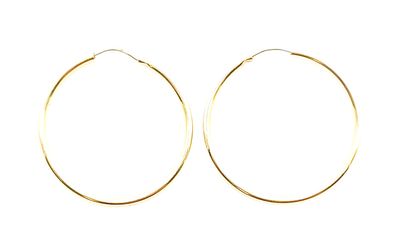 14k Gold Hoop Earrings Size: 1&quot; Hoop