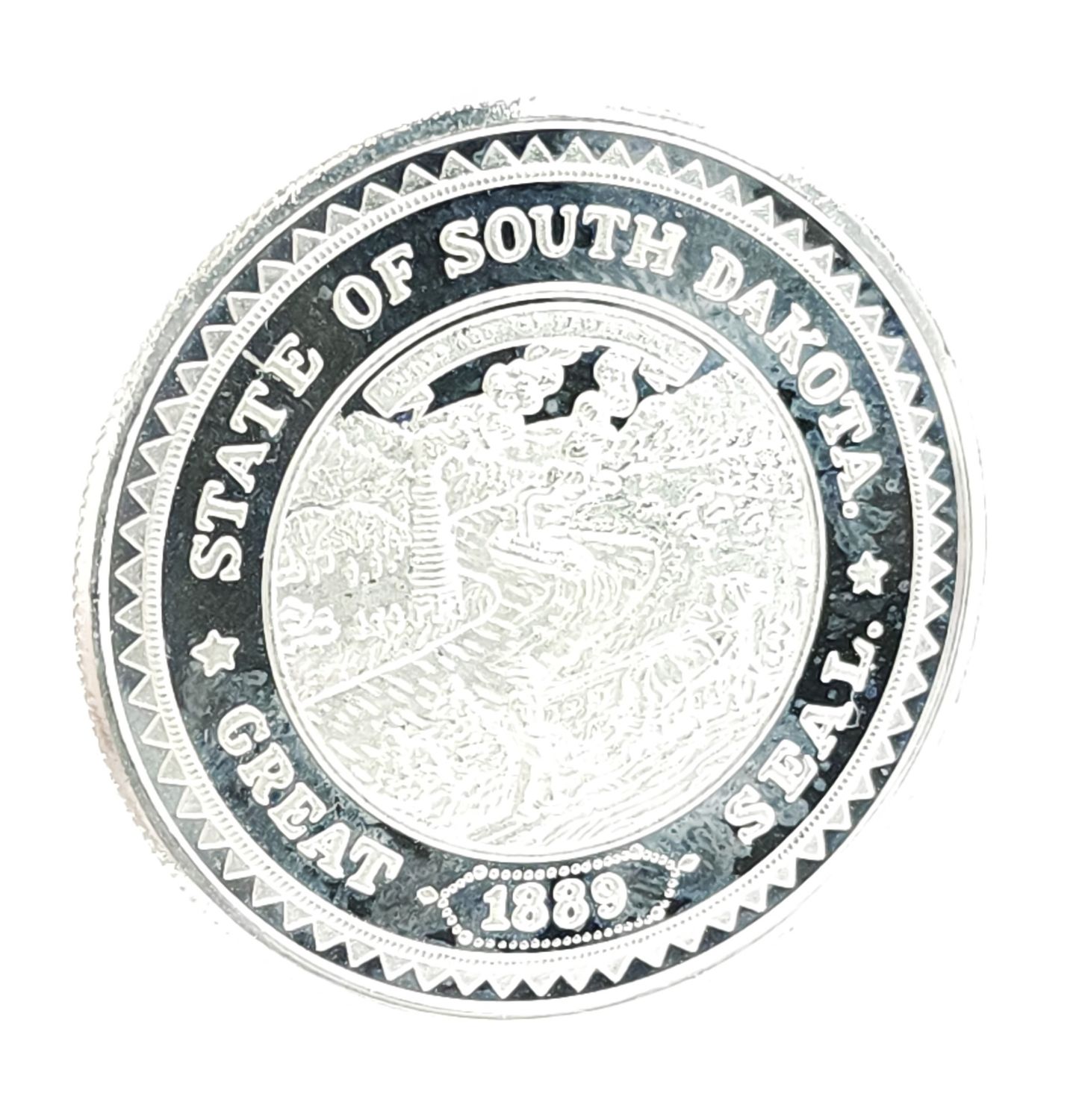 1oz South Dakota Silver Round