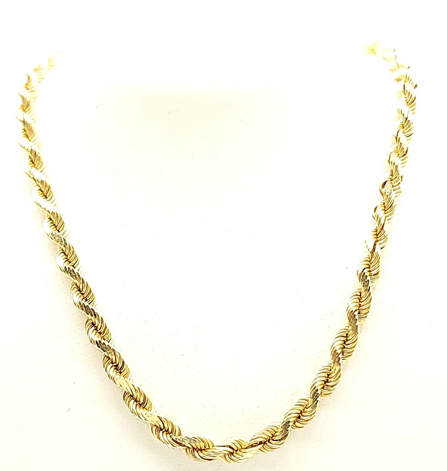 14k Gold Solid Rope Chain Size: 20&quot; Long