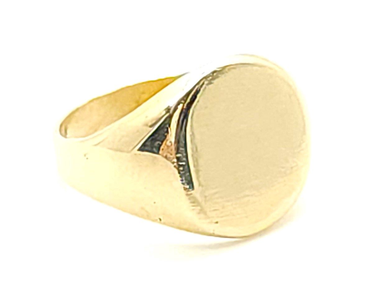 10k Gold Signet Ring Size: 4.5