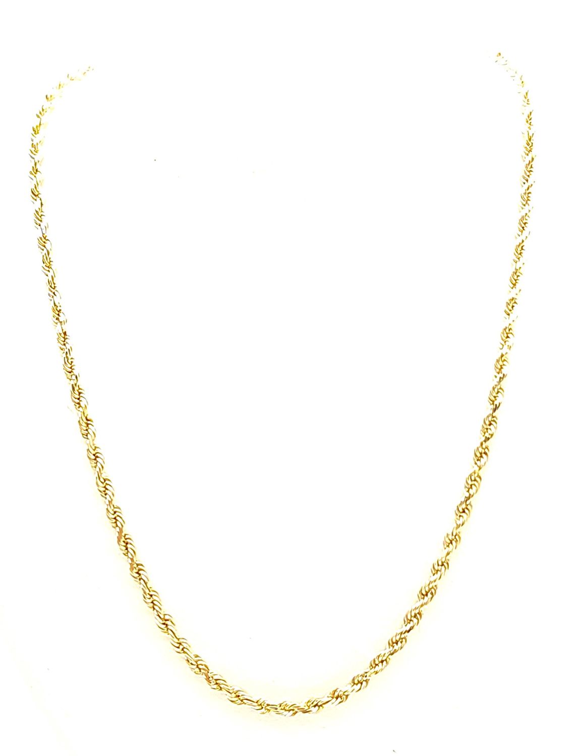 10k Gold Rope Necklace Size: 23&quot; Long