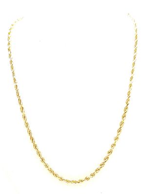 10k Gold Rope Necklace Size: 23&quot; Long