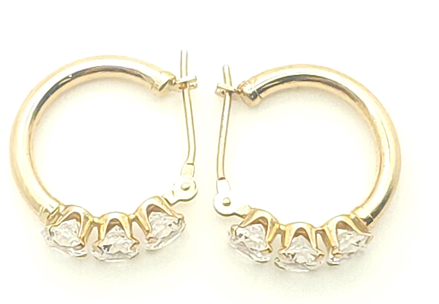 10k Gold Cubic Zarconia Earrings