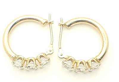 10k Gold Cubic Zarconia Earrings