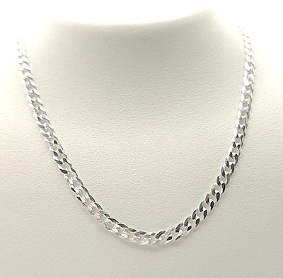 Sterling Silver Curb Chain Size: 24&quot; Long