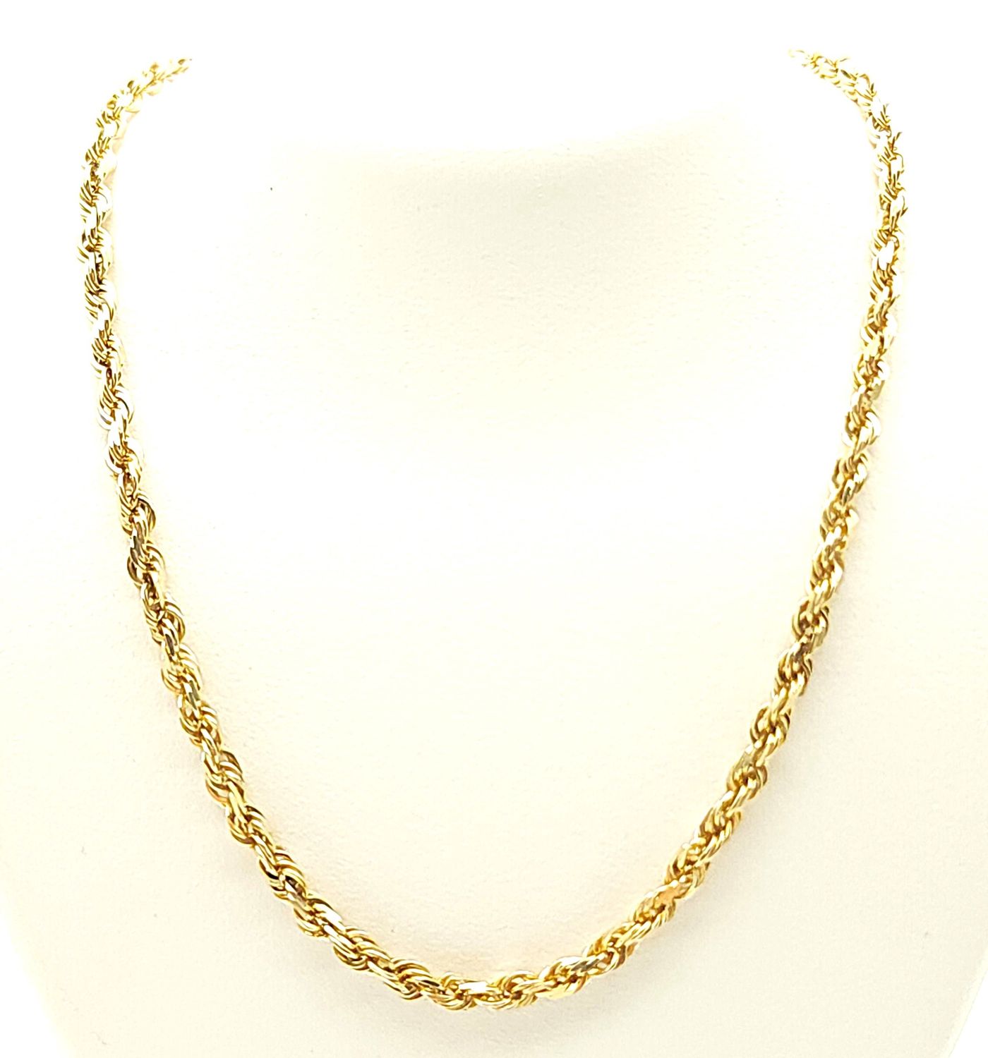 10k Gold Solid Rope Size: 21&quot; Long