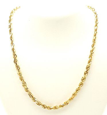 10k Gold Solid Rope Size: 21&quot; Long