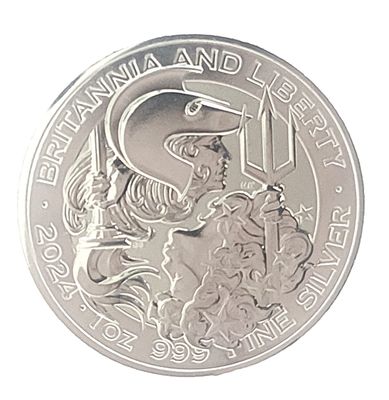 2024 UK Britannia &amp; Liberty/Charles Silver Coin