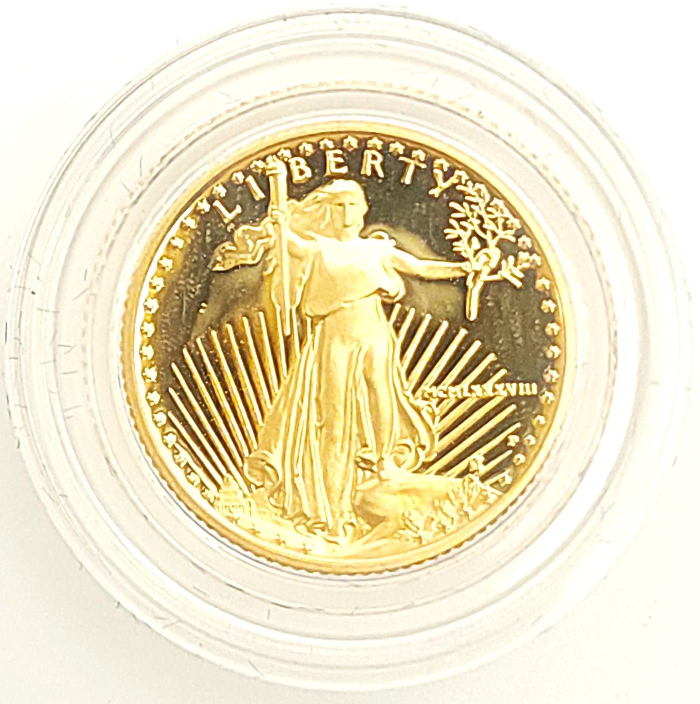 1988 (MCMLXXXVIII) 1/10 oz Proof Gold American Eagle Bullion