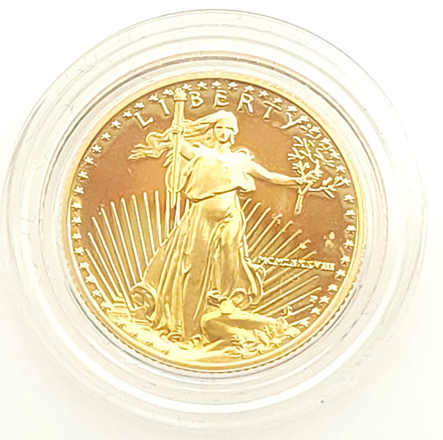 1988 (MCMLXXXVIII) 1/4 oz Proof Gold American Eagle Bullion