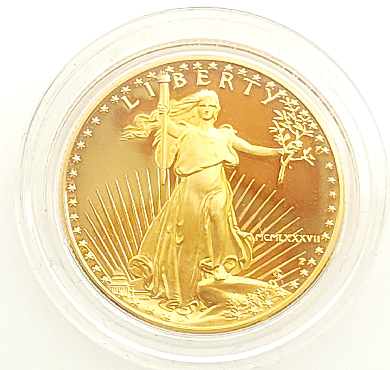 1987 (MCMLXXXVII) 1/2 oz Proof Gold American Eagle Bullion