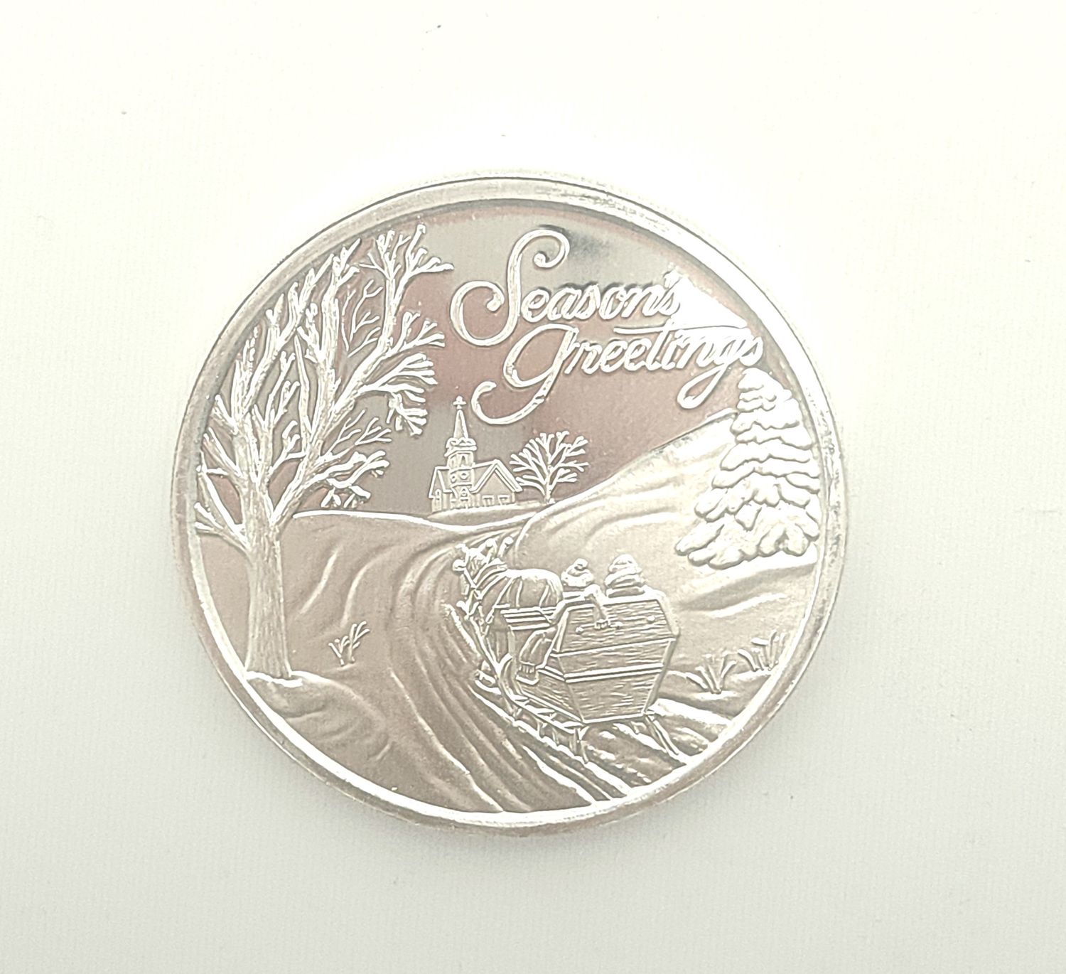 2000 Seasons Greetings Silver Round