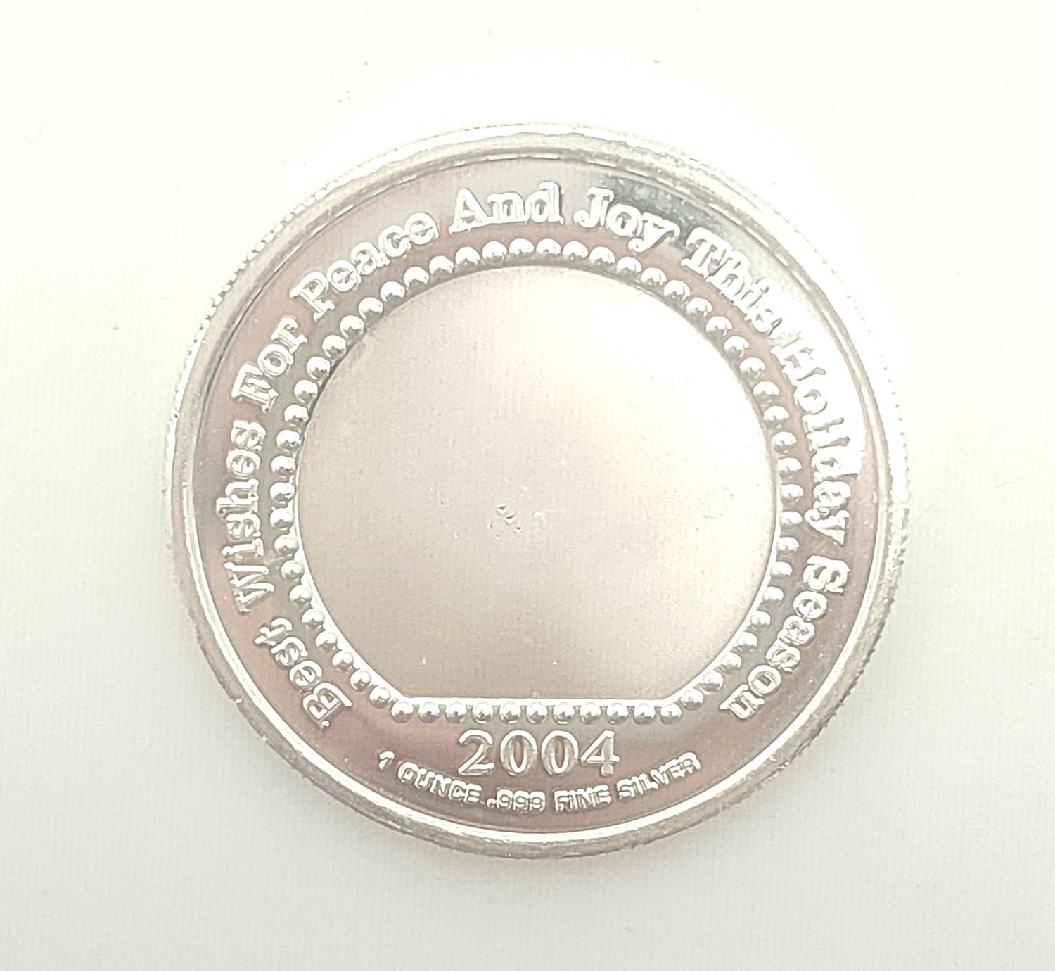 2004 Christmas Nativity Silver Round
