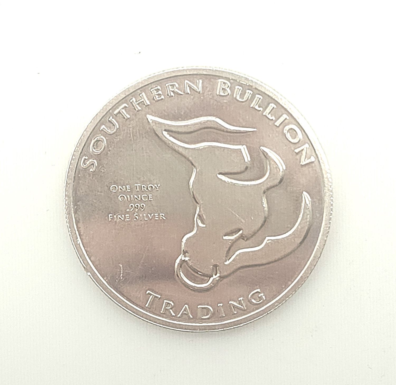 Silvertowne Southern Bullion Trading Bull Silver Round