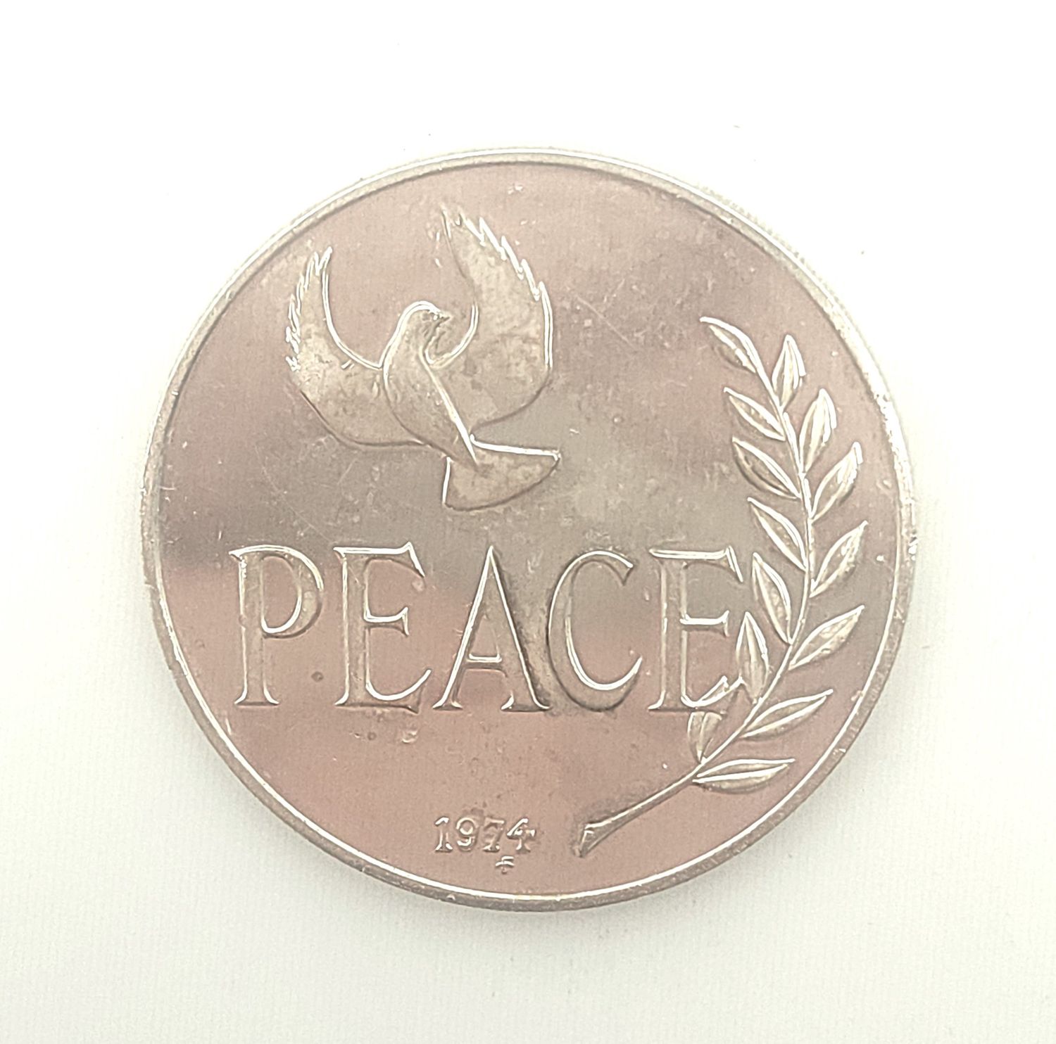 1974 Franklin Mint Peace Enduring Dove Silver Round