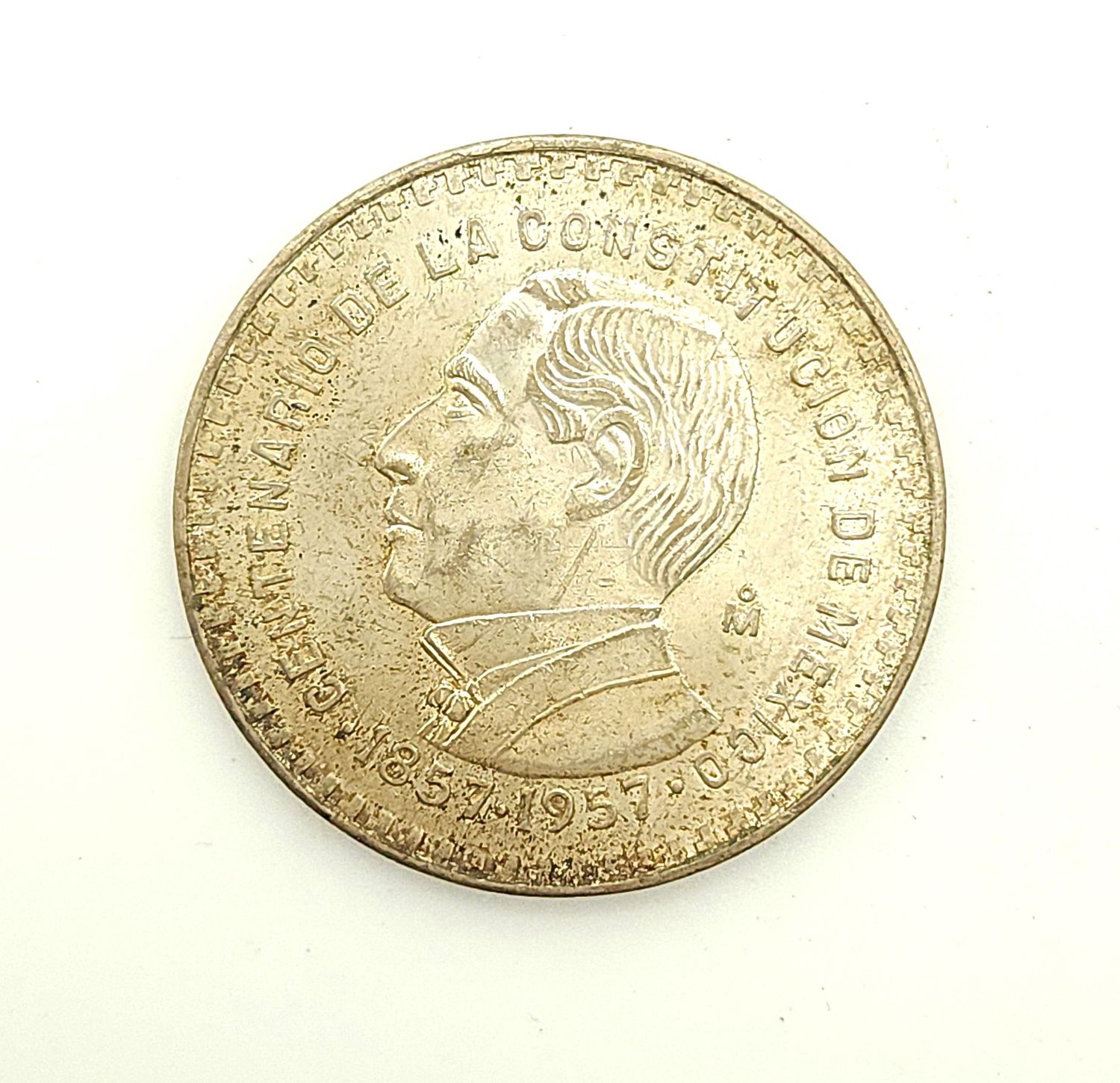 1957 Mexico 1 Peso 100th Anniversary