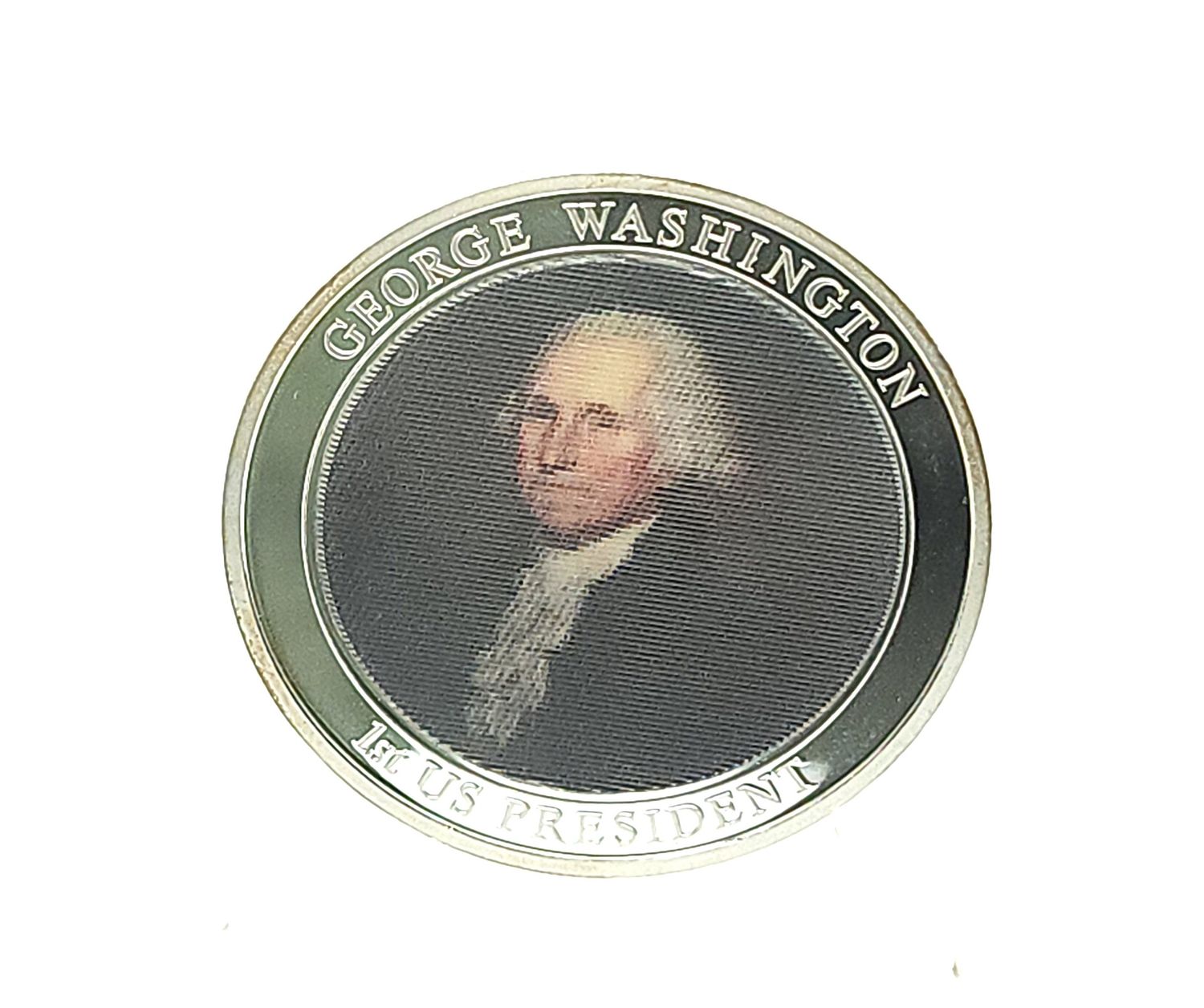 1oz Washington + Delaware Lenticular Silver Plate Proof Coin