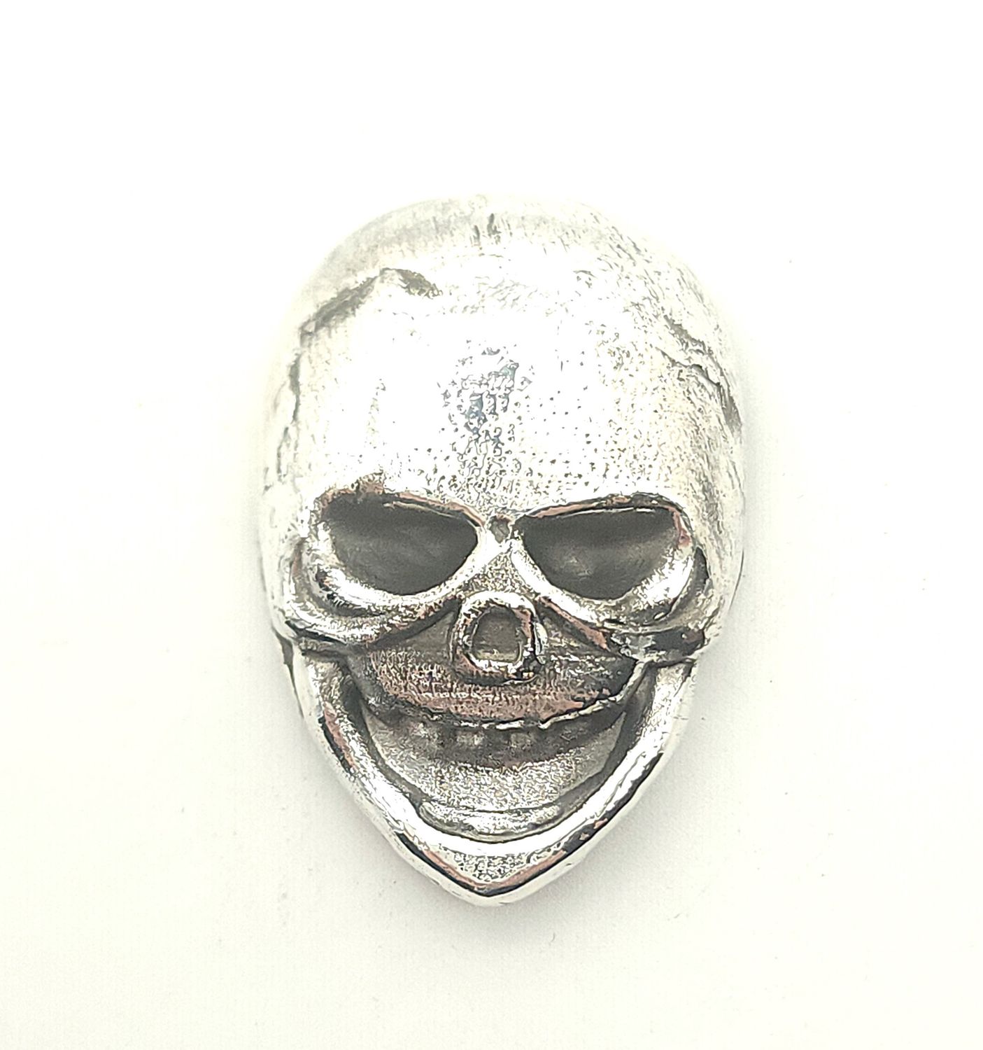 2.28oz Hand Poured Sterling Silver Skull