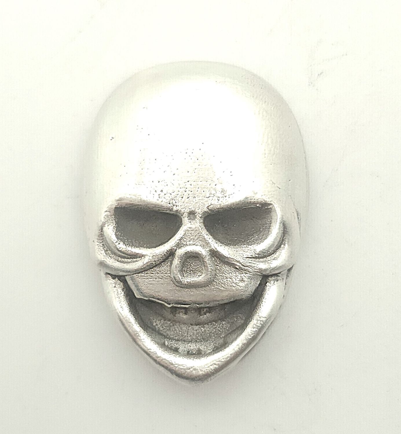 3.16oz Hand Poured Sterling Silver Skull