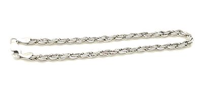 Sterling Silver Rope Bracelet Size: 8.5"