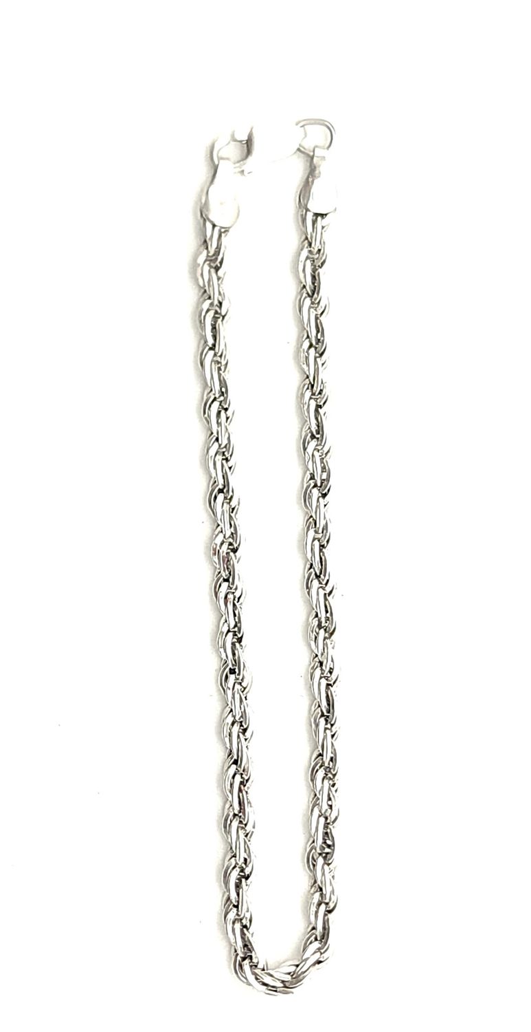 Sterling Silver Rope Bracelet Size: 8.5&quot;