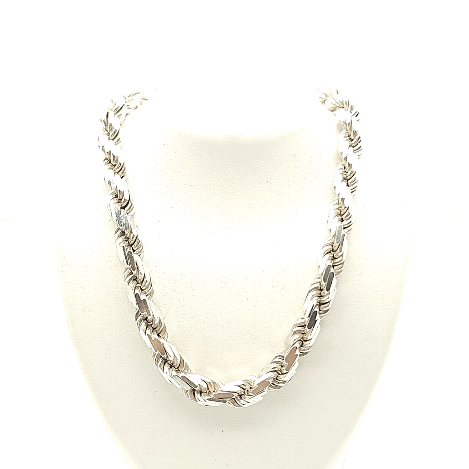 Sterling Silver Rope Necklace 21&quot;