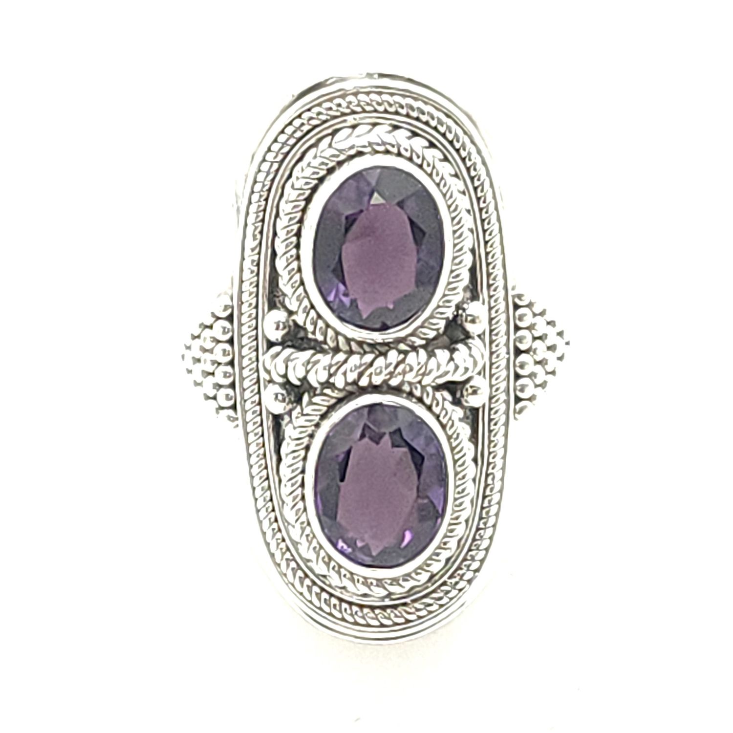 Sterling Silver Spinel Ring Size: 10