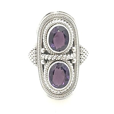 Sterling Silver Spinel Ring Size: 10