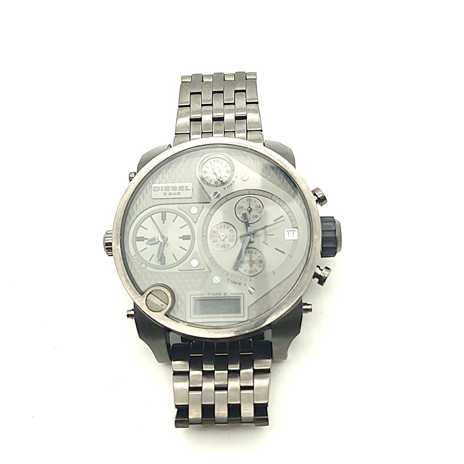 Diesel Mr. Daddy 1.0 Unmetal Gray Stainless Steel Watch For Men