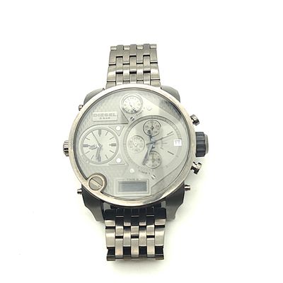 Diesel Mr. Daddy 1.0 Unmetal Gray Stainless Steel Watch For Men