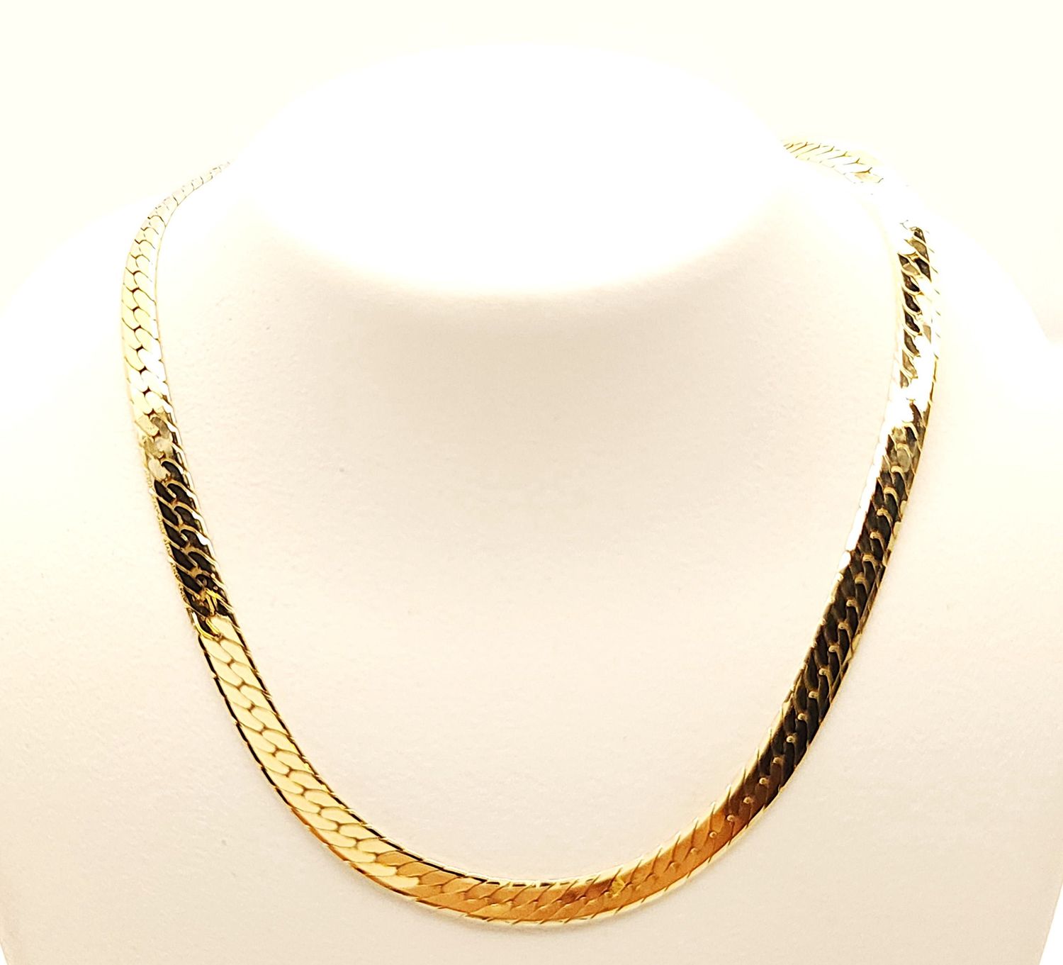 14k Gold Herringbone Necklace Size: 18&quot;