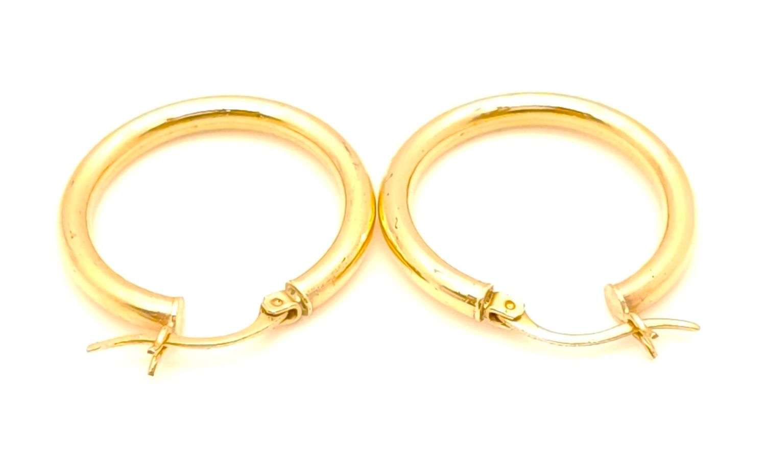 14k Gold Hoop Earrings  Size: 1&quot;