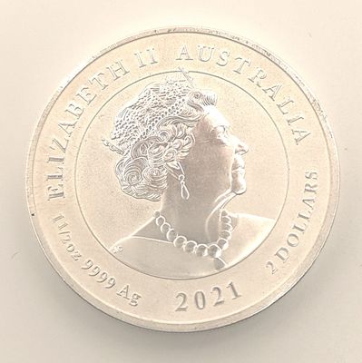 2021 Australian $2 Spotted Eagle Ray 1.5oz Silver Round