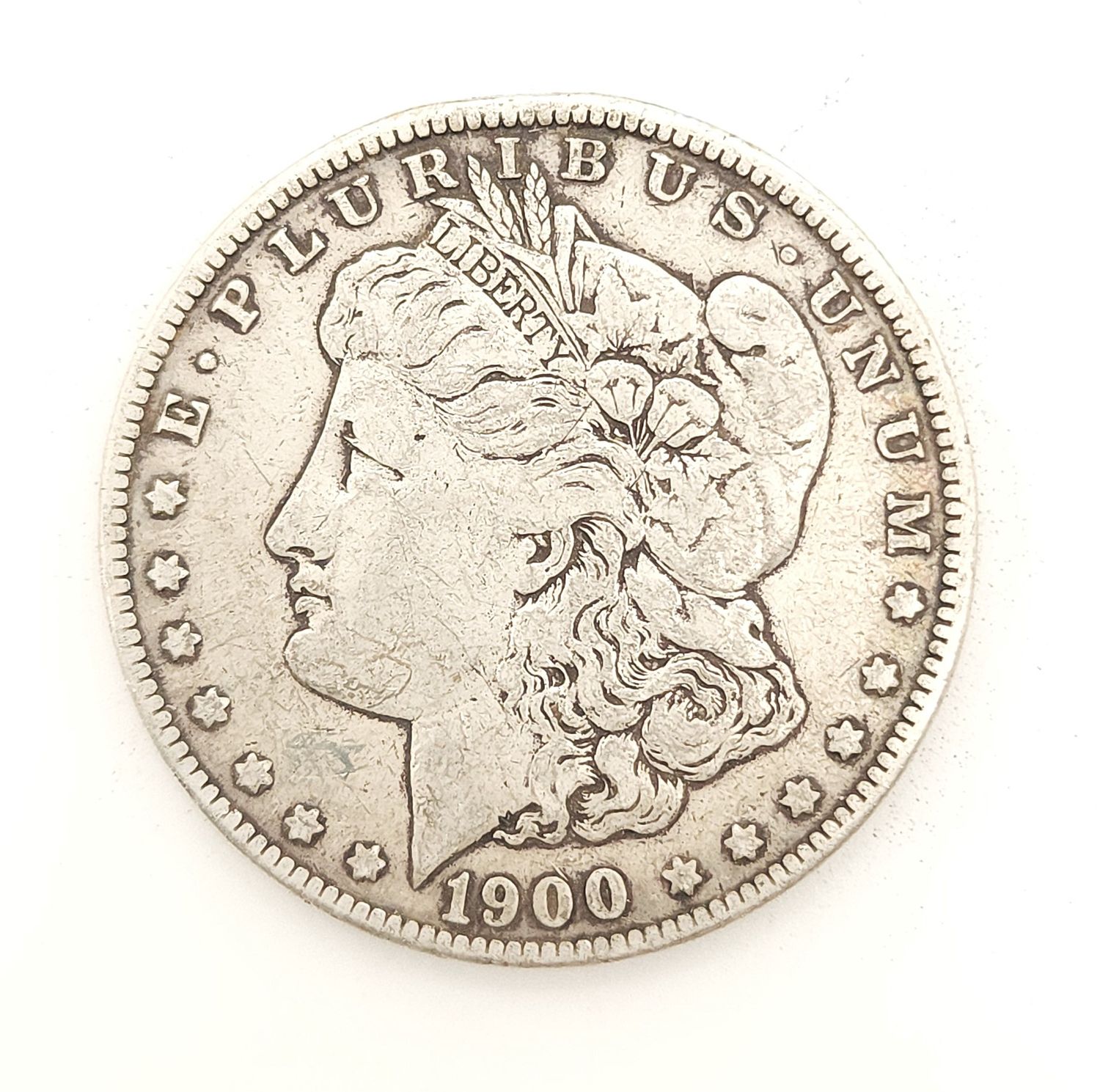 1900 Morgan Silver Dollar.