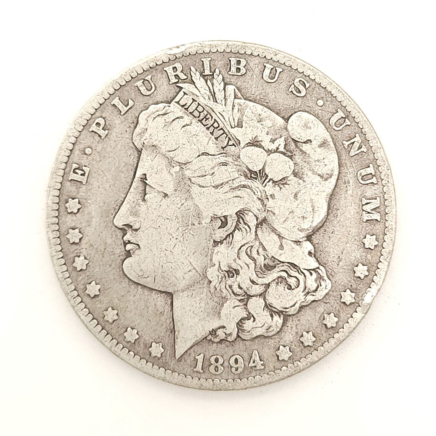 1894-O Morgan Silver Dollar.