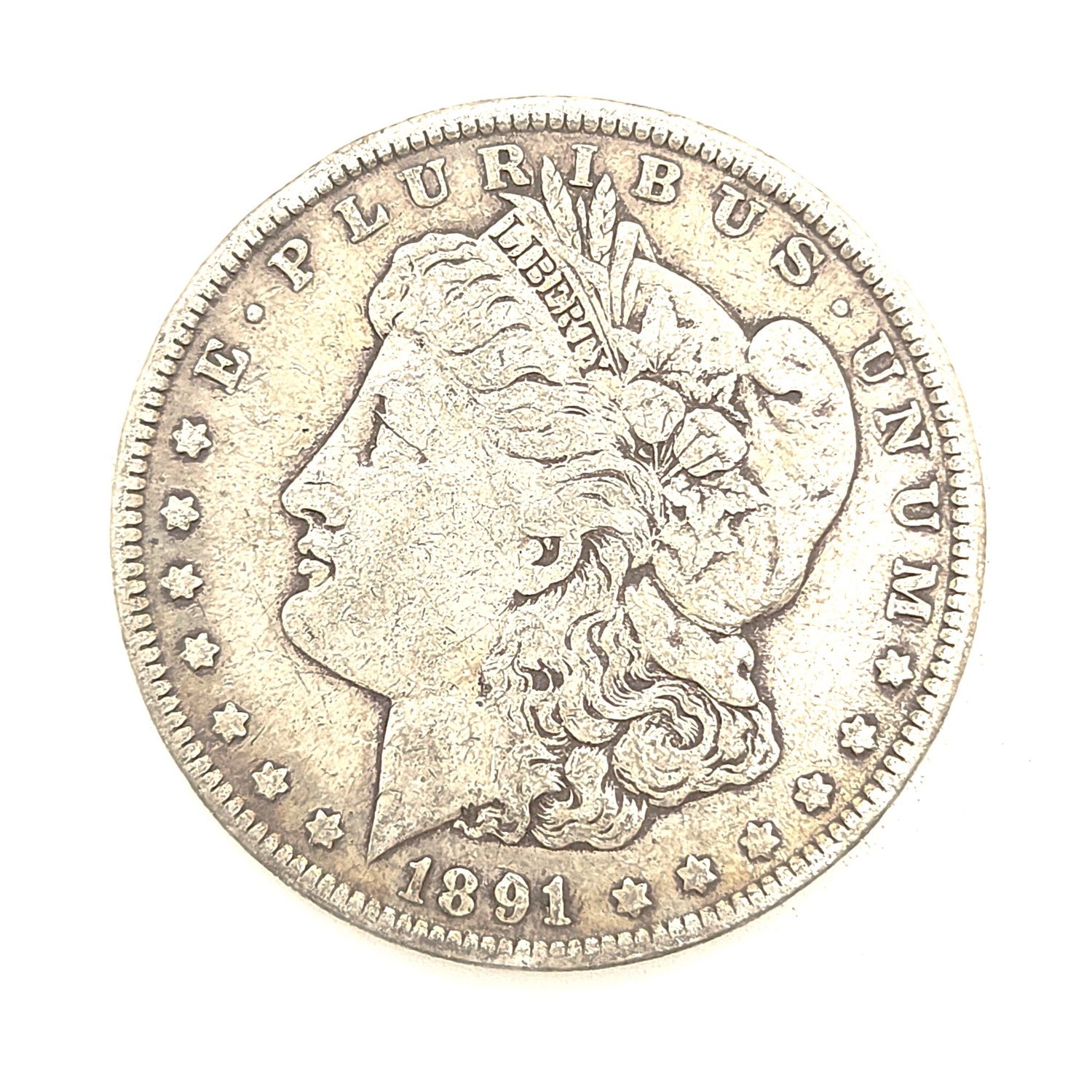 1891 Morgan Silver Dollar.