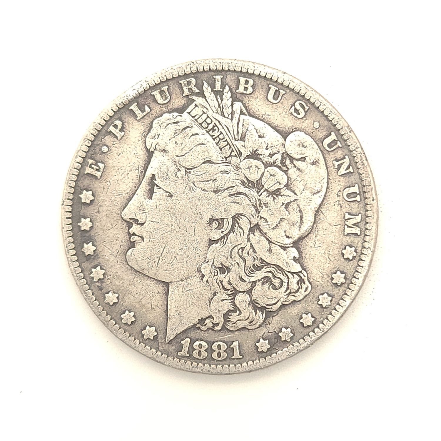1881 Morgan Silver Dollar.