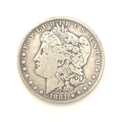 1881 Morgan Silver Dollar.