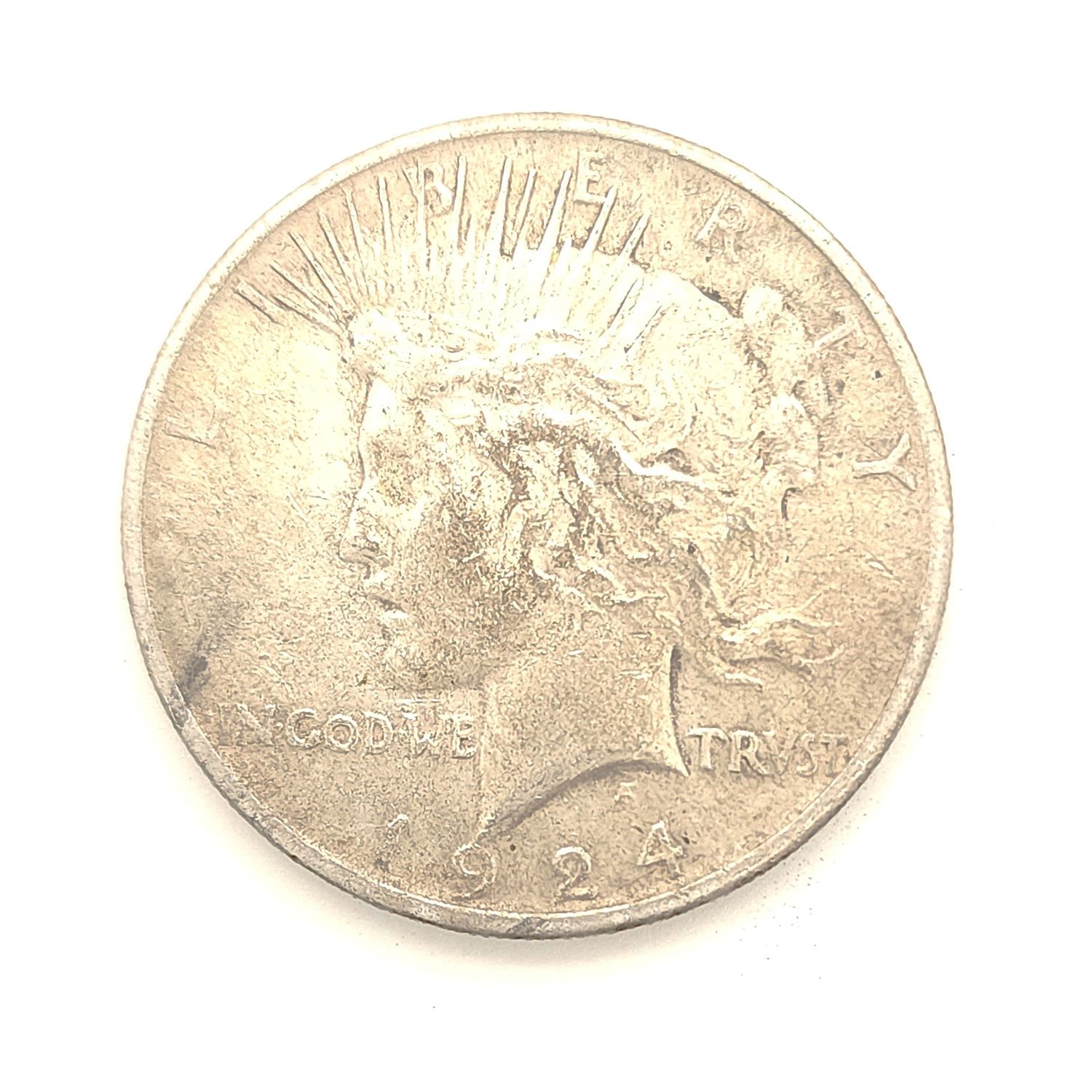 1924 Peace Silver Dollar  .