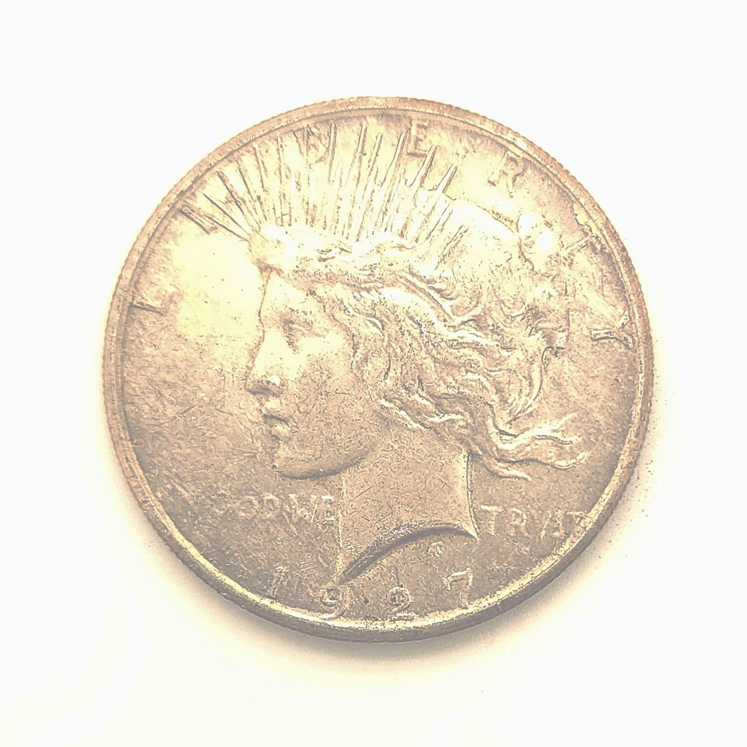 1927 Peace Silver Dollar.