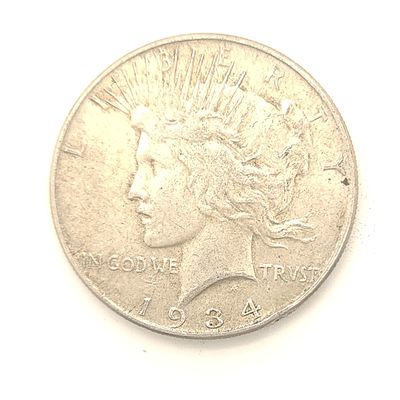 1934 Peace Silver Dollar..