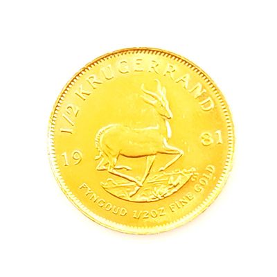 1981 South Africa Krugerrand 1/2oz Gold Coin