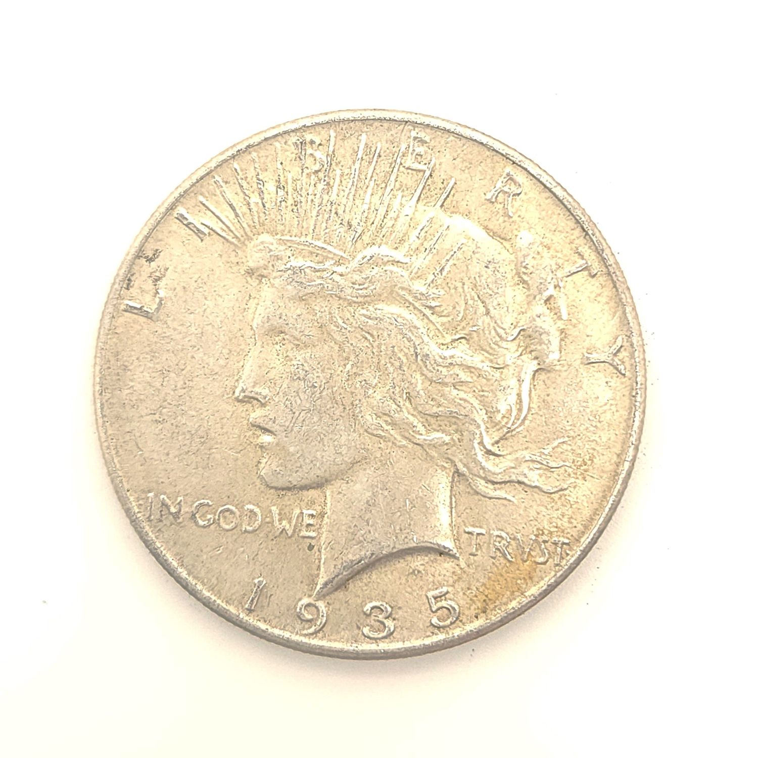 1935 Peace Silver Dollar .