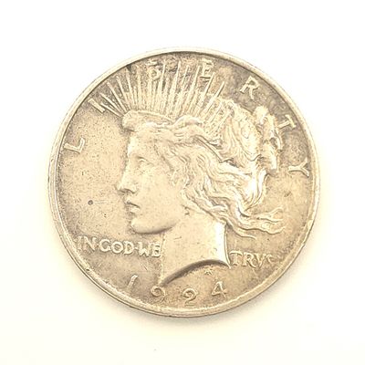 1924 Peace Silver Dollar ....